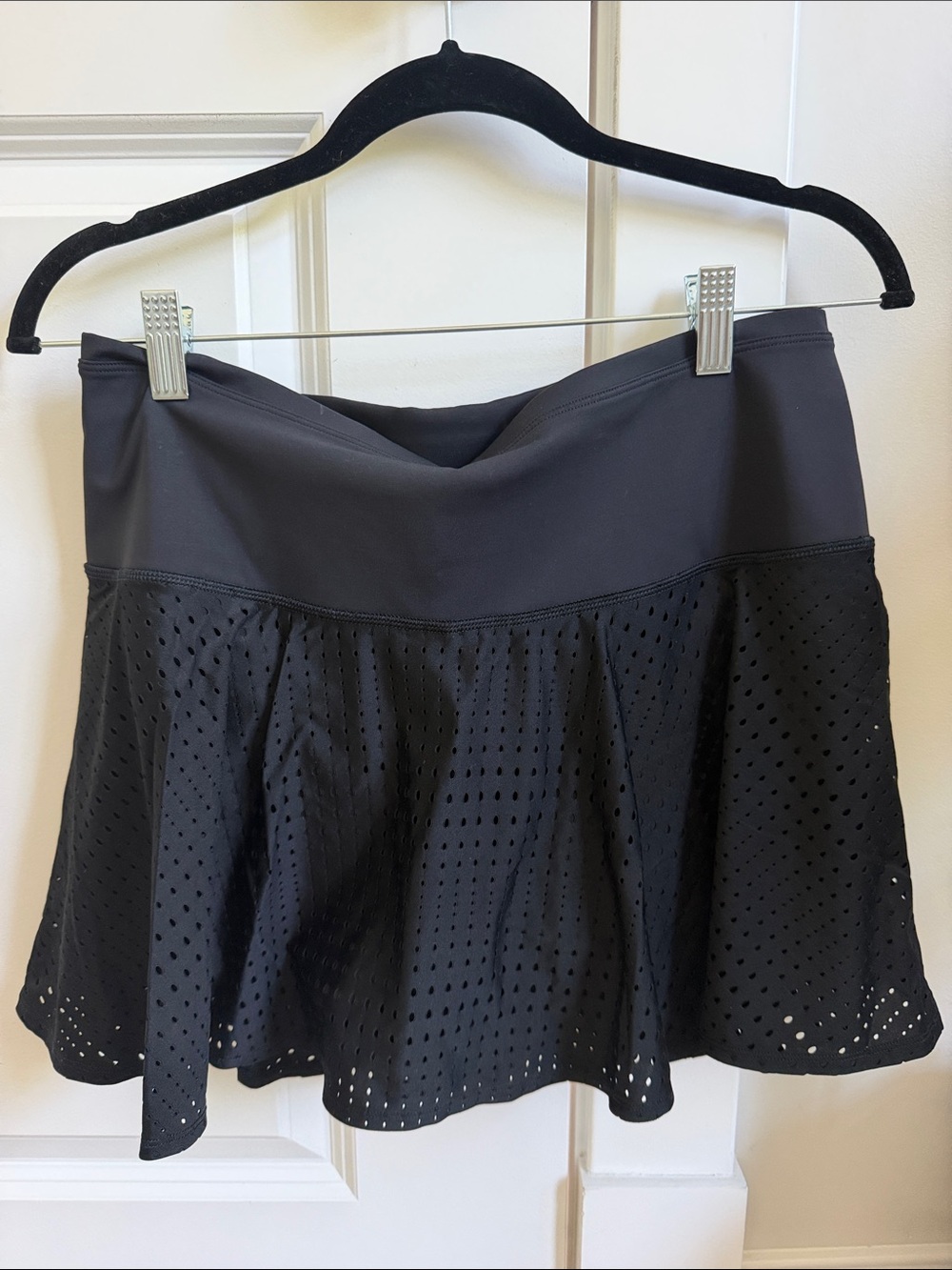 Athleta Black Perforated A-Game 14” Skort